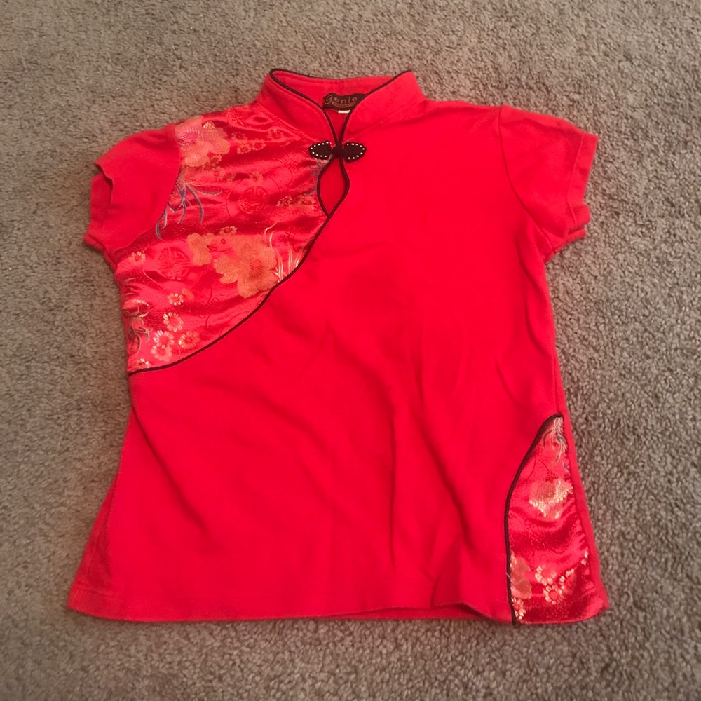 Collared Cut Out Silk Shirt